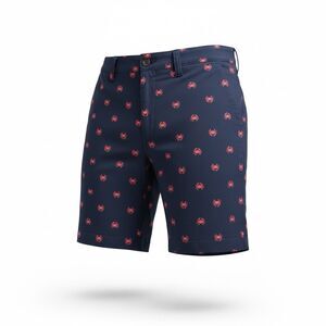 J. Crew Mens Embroidered Shorts Blue with Crab Size 29 Inseam 9" Beach Cruise